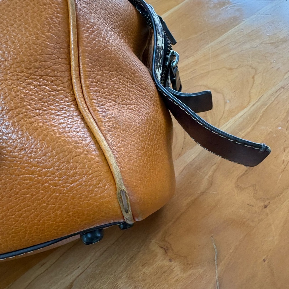 Coach rogue 1941 exotic butterscotch tan purse handbag satchel leather fair - Picture 12 of 15